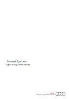 Audi A4 S4 Sound System - Owners Manual 2016 EN 